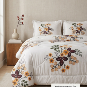 Home sk apparels প্রিমিয়াম ডিলাক্স ৫ পিস কমফোর্টার সেট – প্রিমিয়াম ফ্লোরাল ডিজাইন